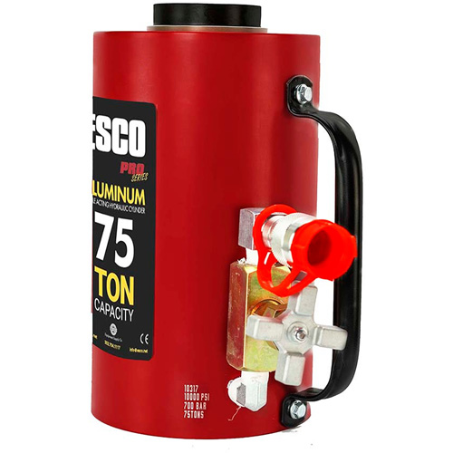 Heavy-Duty Hydraulic Cylinder, 6" Stroke, 75 Ton(s) Capacity, 10000 PSI NRZ Safety Inc.