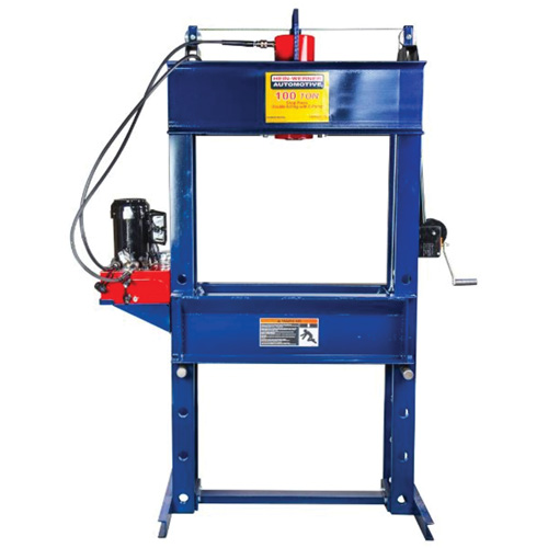 Double Acting Shop Press with Electric Pump, 100 tons Capacity NRZ Safety Inc.