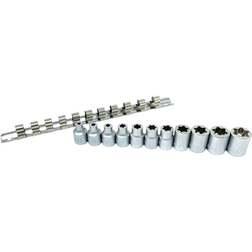 Jeu de douilles Flat-Cut E-"Star", 11 Morceaux, Prise de 3/8" NRZ Safety Inc.