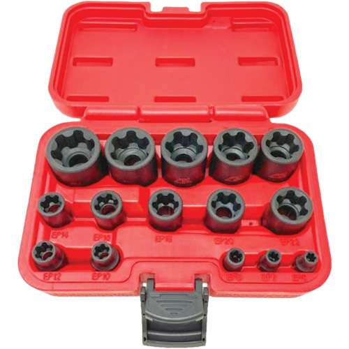 EP "Star" Plus Socket Set, 15 Pieces, 1/4"/3/8"/1/2" Drive Size NRZ Safety Inc.