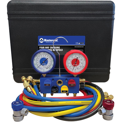 Ensemble de jauge &agrave; collecteur en aluminium 4 voies R134A NRZ Safety Inc.