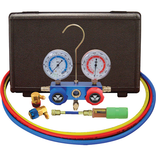 Ensemble de manom&egrave;tre &agrave; collecteur &agrave; deux voies pour l'automobile R134A avec mini injecteur de colorant NRZ Safety Inc.