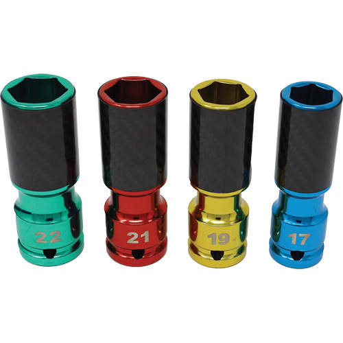 Jeu de douilles pour &eacute;crous de roue avec manchons en fibre de carbone NRZ Safety Inc.