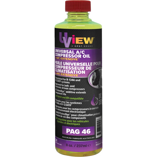 Huile universelle PAG 46 avec ExtenDye pour syst&egrave;me de climatisation, 237 ml, Bouteille NRZ Safety Inc.