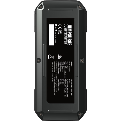 D&eacute;marreur de secours, banque d'alimentation et lampe de poche JumpSurge2000Pro &agrave; 2500 A de pointe NRZ Safety Inc.