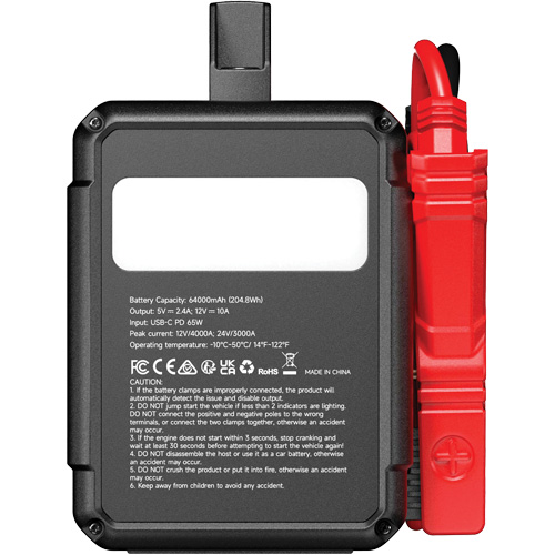 V4000 HD 12V/24V 4000A Jump Starter NRZ Safety Inc.