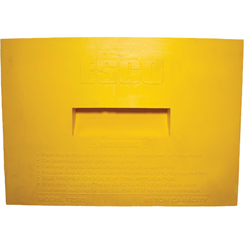 Cale de roue, Polyur&eacute;thane, Jaune, 15-1/4" la x 12-1/8'' p x 10-3/4" h NRZ Safety Inc.