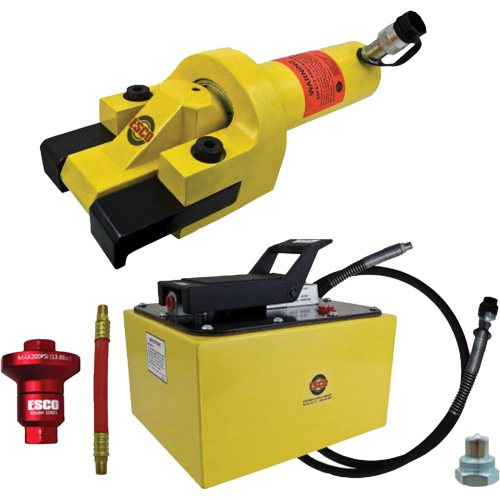 Ensemble de brise-talon pour pneus g&eacute;ants avec pompe hydraulique de 2 gallon NRZ Safety Inc.