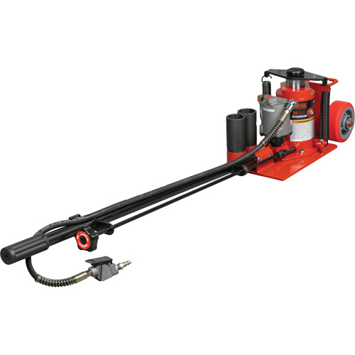 Cric au sol &agrave; faible hauteur, 20 tonne(s) Capacit&eacute;, 8-5/8 Abaiss&eacute;e, 22-3/4" &eacute;lev&eacute;e, Air comprim&eacute;/hydraulique NRZ Safety Inc.