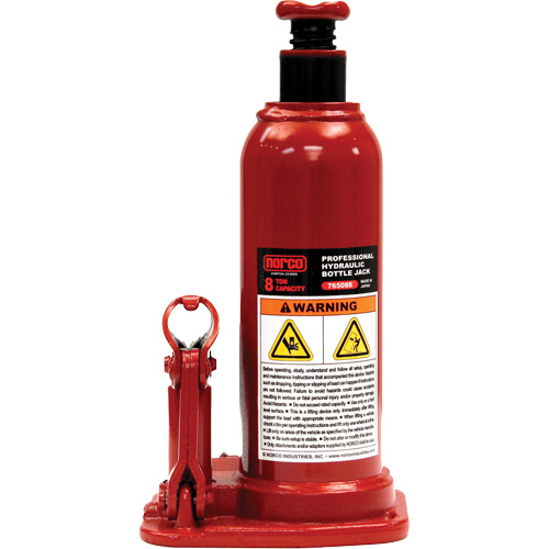 Professional Hydraulic Bottle Jack, 8 Ton(s), 18-3/4" Raised Height NRZ Safety Inc.