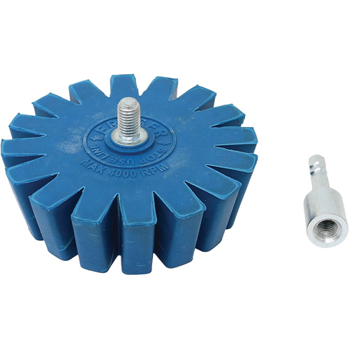 Conical Gear Eraser Wheel with Quick-Connect Arbor Adapter NRZ Safety Inc.