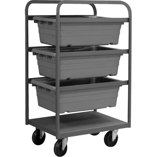 Mobile Tub Rack, Double-sided, 3 bins, 26" W x 18" D x 42" H NRZ Safety Inc.