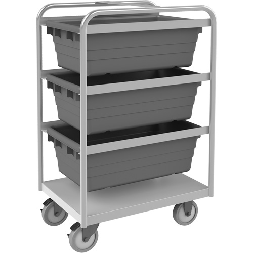 Mobile Tub Rack, Double-sided, 3 bins, 26" W x 18" D x 42" H NRZ Safety Inc.