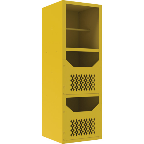 Armoire pour le contr&ocirc;le des d&eacute;versements, 1 Tablettes, 72" h x 24" la x 24" p, Acier, Jaune NRZ Safety Inc.