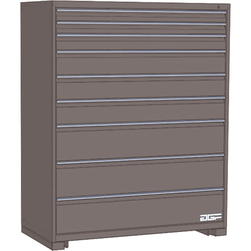 Armoire &agrave; tiroirs modulaire, 9 tiroirs, 24" la x 24" p x 60" h, Gris NRZ Safety Inc.