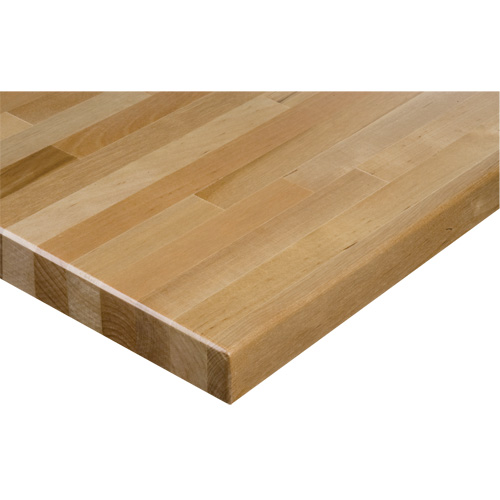 Hardwood Workbench Top, 48" W x 30" D, Square Edge, 1-1/4" Thick NRZ Safety Inc.