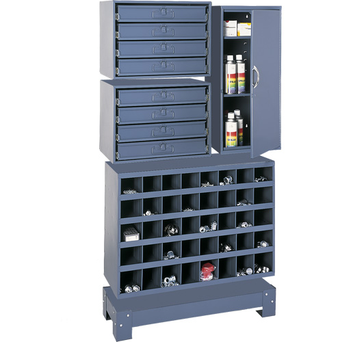 Modular Small Parts Storage Unit, Steel, 8 Drawers, 33-3/4" x 12-1/4" x 59-5/8", Grey NRZ Safety Inc.