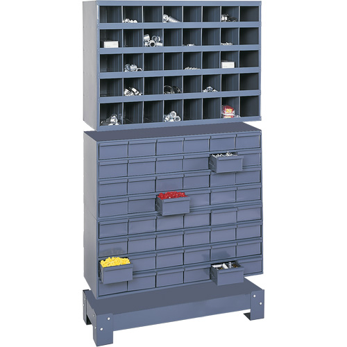 Unit&eacute; de stockage modulaire pour petites pi&egrave;ces, Acier, 48 tiroirs, 33-3/4" x 12-1/4" x 58-3/8", Gris NRZ Safety Inc.