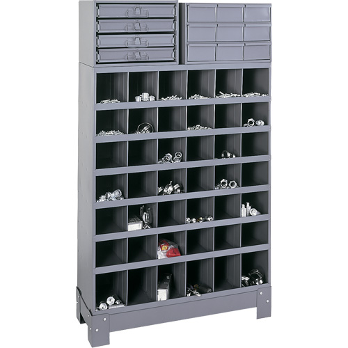 Unit&eacute; de stockage modulaire pour petites pi&egrave;ces, Acier, 13 tiroirs, 33-3/4" x 12-1/4" x 59", Gris NRZ Safety Inc.
