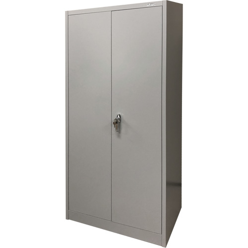 Storage Cabinet, Steel, 4 Shelves, 66" H x 30" W x 15" D, Grey NRZ Safety Inc.