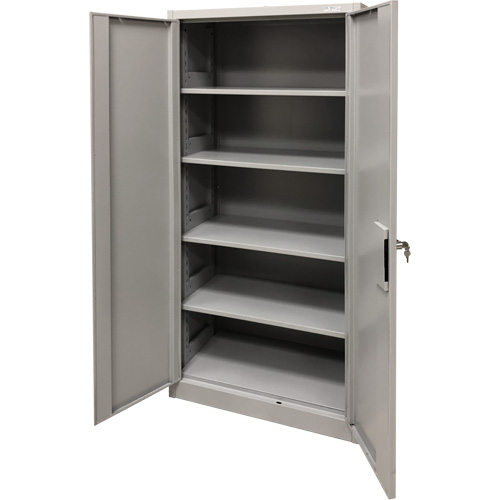 Storage Cabinet, Steel, 4 Shelves, 78" H x 36" W x 24" D, Grey NRZ Safety Inc.