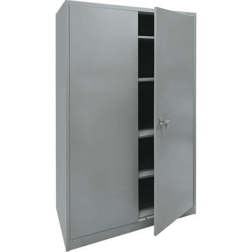 Storage Cabinet, Steel, 4 Shelves, 78" H x 48" W x 24" D, Grey NRZ Safety Inc.