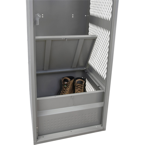 Gear Locker, Steel, 24" W x 24" D x 72" H, Grey NRZ Safety Inc.