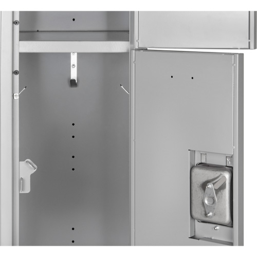 Lockers, 3 -tier, 12" x 18" x 72", Steel, Grey, Knocked Down NRZ Safety Inc.