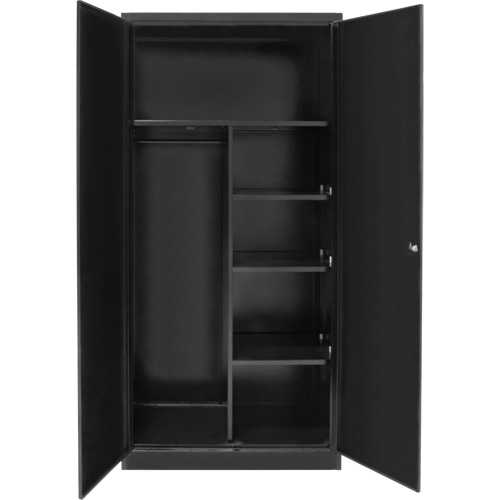 Combination Storage Cabinet, 36" W x 18" D x 72" H, Black NRZ Safety Inc.