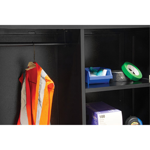Combination Storage Cabinet, 36" W x 18" D x 72" H, Black NRZ Safety Inc.