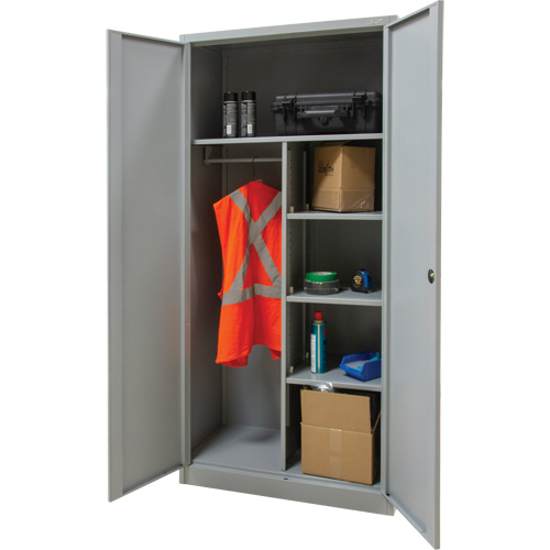 Armoire de rangement combin&eacute;e, 36" la x 18" p x 72" h, Gris NRZ Safety Inc.