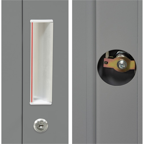 Armoire de rangement combin&eacute;e, 36" la x 18" p x 72" h, Gris NRZ Safety Inc.