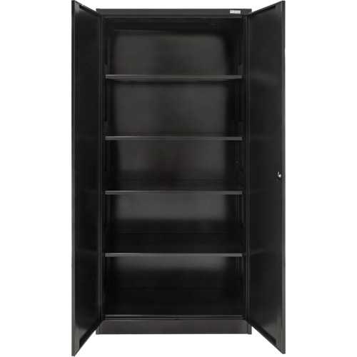 Armoire de rangement Hi-Boy, Acier, 4 Tablettes, 72" h x 36" la x 18" P, Noir NRZ Safety Inc.