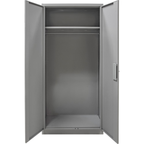 Wardrobe Storage Cabinet, Steel, 36" W x 18" D x 72" H, Grey NRZ Safety Inc.
