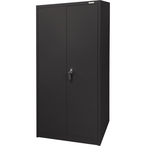 Storage Cabinet, Steel, 4 Shelves, 66" H x 30" W x 15" D, Black NRZ Safety Inc.