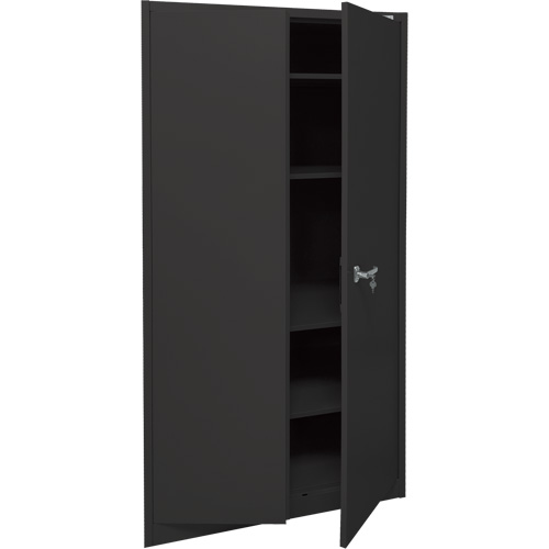 Armoire d'entreposage, Acier, 4 Tablettes, 78" h x 36" la x 24" P, Noir NRZ Safety Inc.