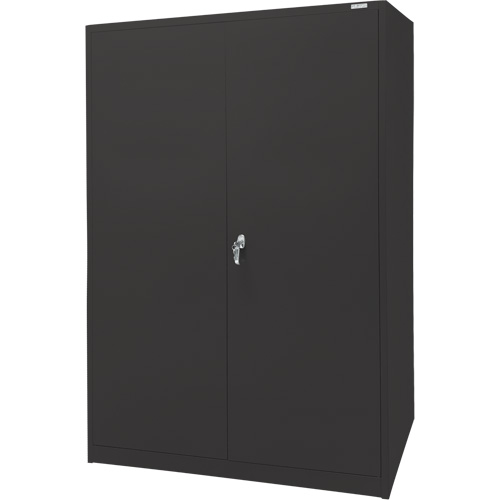 Storage Cabinet, Steel, 4 Shelves, 78" H x 48" W x 24" D, Black NRZ Safety Inc.