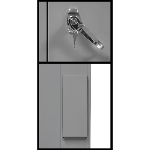 Counter-High Storage Cabinet, Steel, 2 Shelves, 42" H x 48" W x 24" D, Grey NRZ Safety Inc.