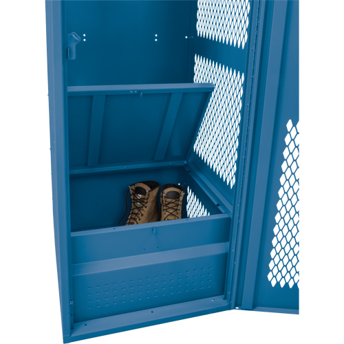 Gear Locker with Door, Steel, 24" W x 18" D x 72" H, Dark Blue NRZ Safety Inc.