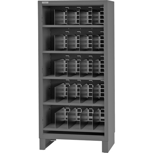 Heavy-Duty Open Front Cabinet with Dividers, Steel, 0 Drawers, 36" x 24" x 78", Grey NRZ Safety Inc.