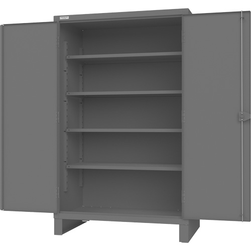Armoire avec portes encastr&eacute;es en panneau perfor&eacute;, Acier, 4 Tablettes, 78" h x 48" la x 30" P, Gris NRZ Safety Inc.