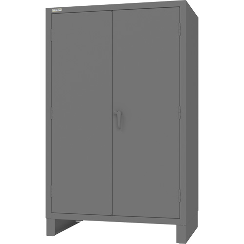 Armoire avec portes encastr&eacute;es en panneau perfor&eacute;, Acier, 4 Tablettes, 78" h x 48" la x 30" P, Gris NRZ Safety Inc.