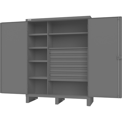Armoire &agrave; portes encastr&eacute;es standards, Acier, 60" la x 24" p x 78" h, Gris NRZ Safety Inc.