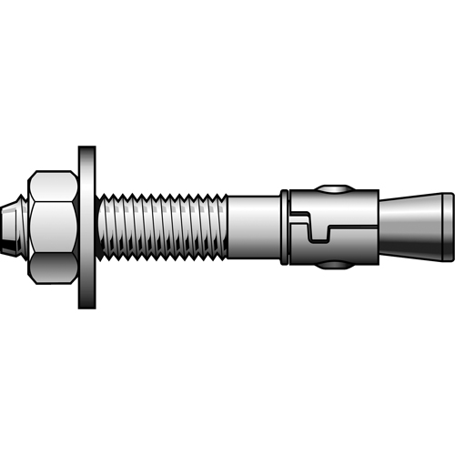 Stainless Steel Power Stud Wedge Anchors, Stainless Steel, 1/4" x 1-3/4" NRZ Safety Inc.