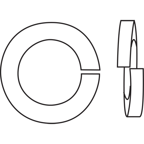 Rondelle d'arr&ecirc;t fendue, 1/4", Zinc jaune NRZ Safety Inc.