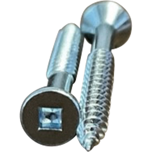 Flat SOC Wood Screws, #10 x 2" L, Zinc Plated NRZ Safety Inc.