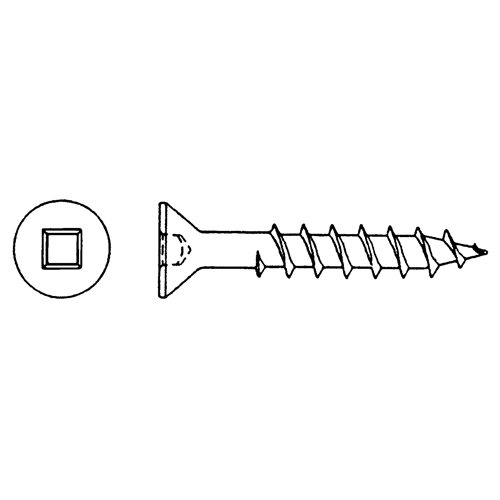 Flat Head Wood Screws , #6 x 3/8" L, Zinc Plated NRZ Safety Inc.
