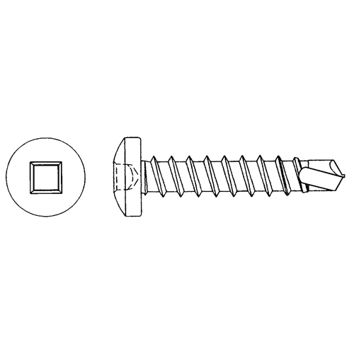 Self Drill Pan Head Screws, #10 x 1-1/2" L, Zinc Plated NRZ Safety Inc.