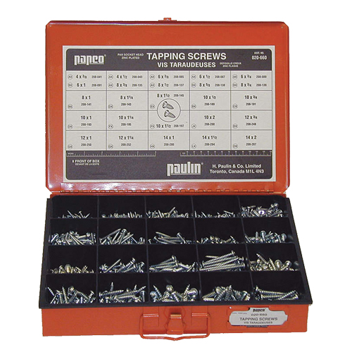 Assortiment de vis de taroudage de douille &agrave; pan NRZ Safety Inc.