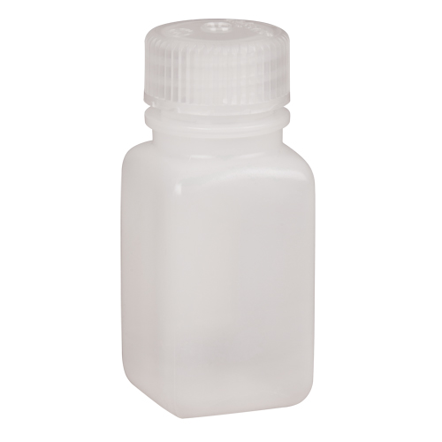 Bouteilles peu encombrantes &agrave; prise facile, Carr&eacute;e, 2 oz, Plastique NRZ Safety Inc.